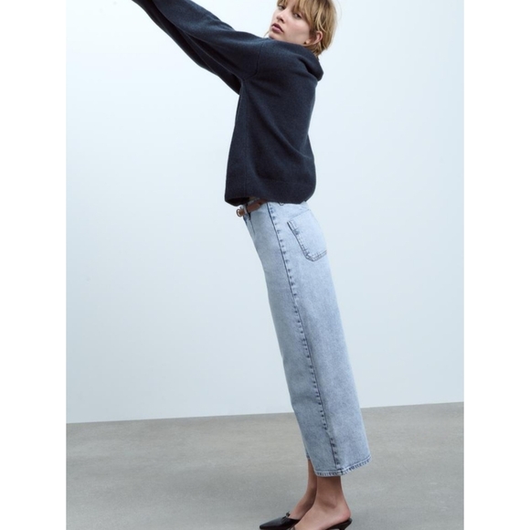 Zara Jeans High Rise Wide Leg Size 6 - Picture 11 of 13